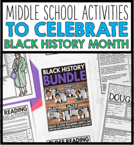 black history assignments for middle school