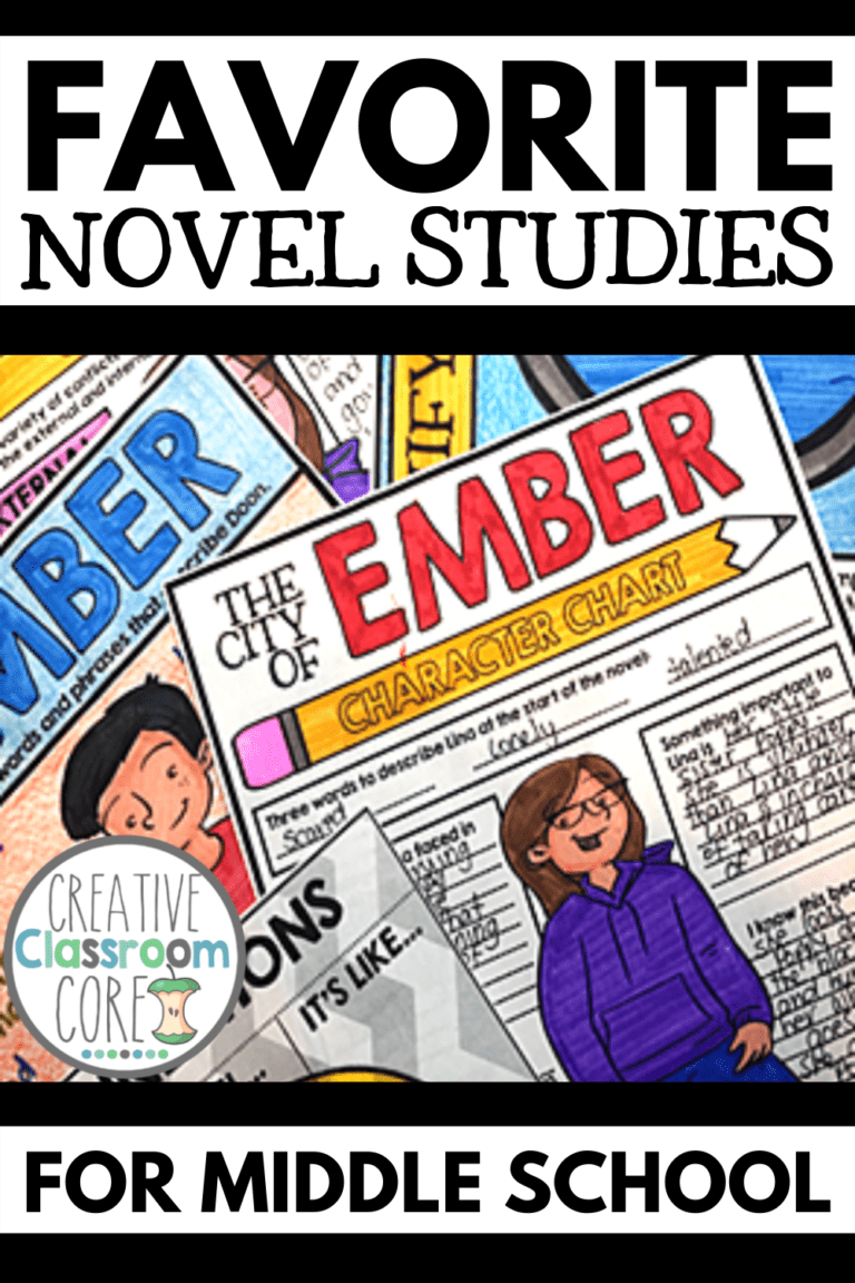 Middle School Novel Study Favorites Creative Classroom Core