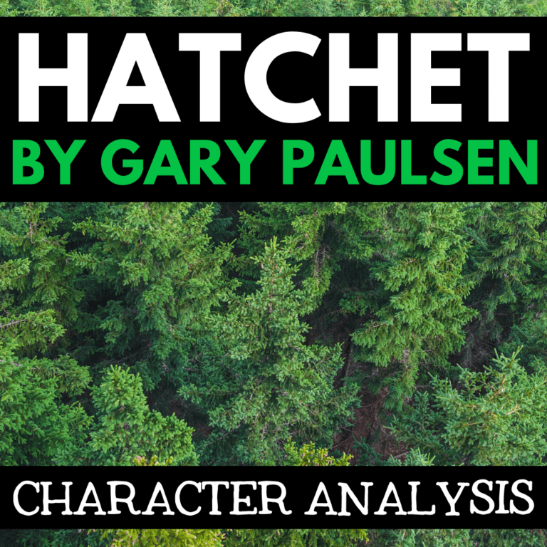 Hatchet Novel Study Activities -Character Analysis
