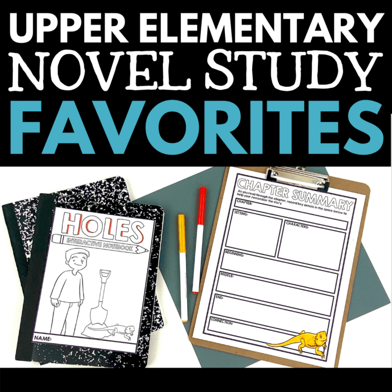 Upper Elementary Novel Study Favorites