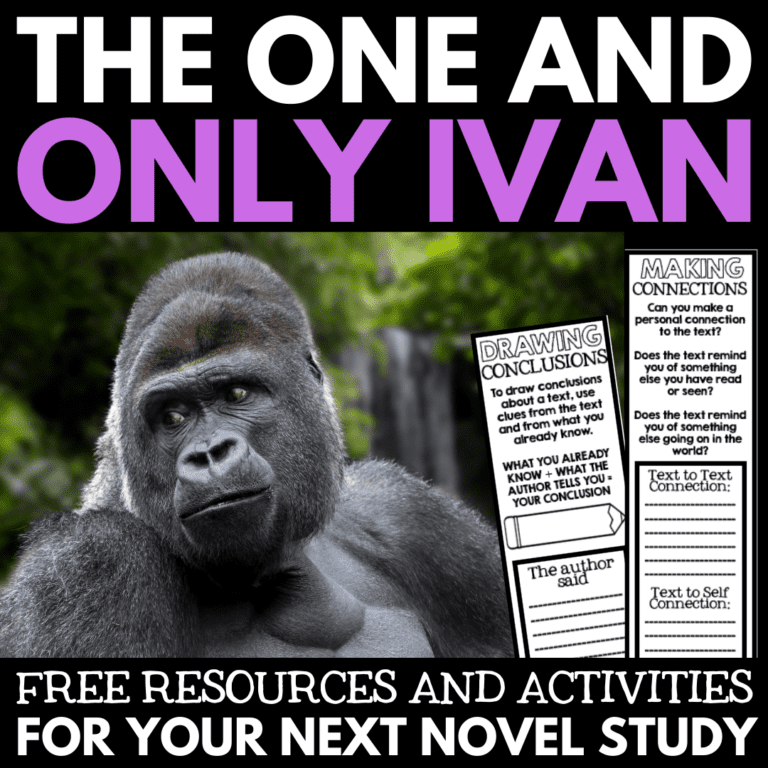 The One And Only Ivan Novel Study- Free Activities