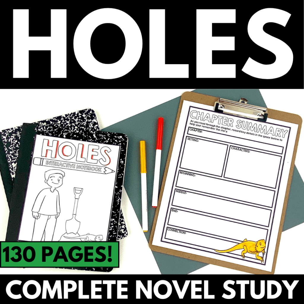 Holes Novel Activities - Escape Camp Green Lake Holes Escape Room
