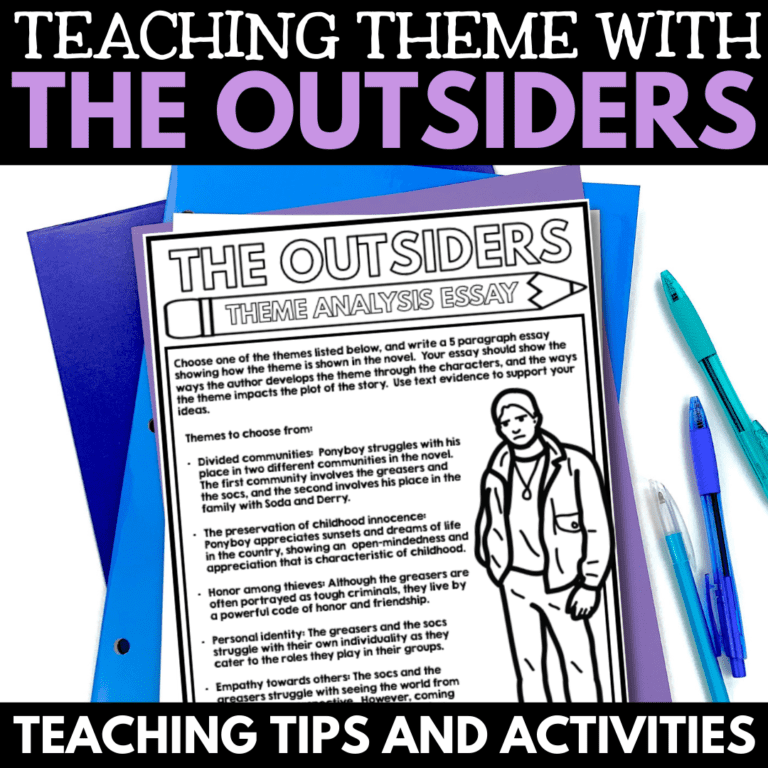 Teaching Theme with An Outsiders Novel Study