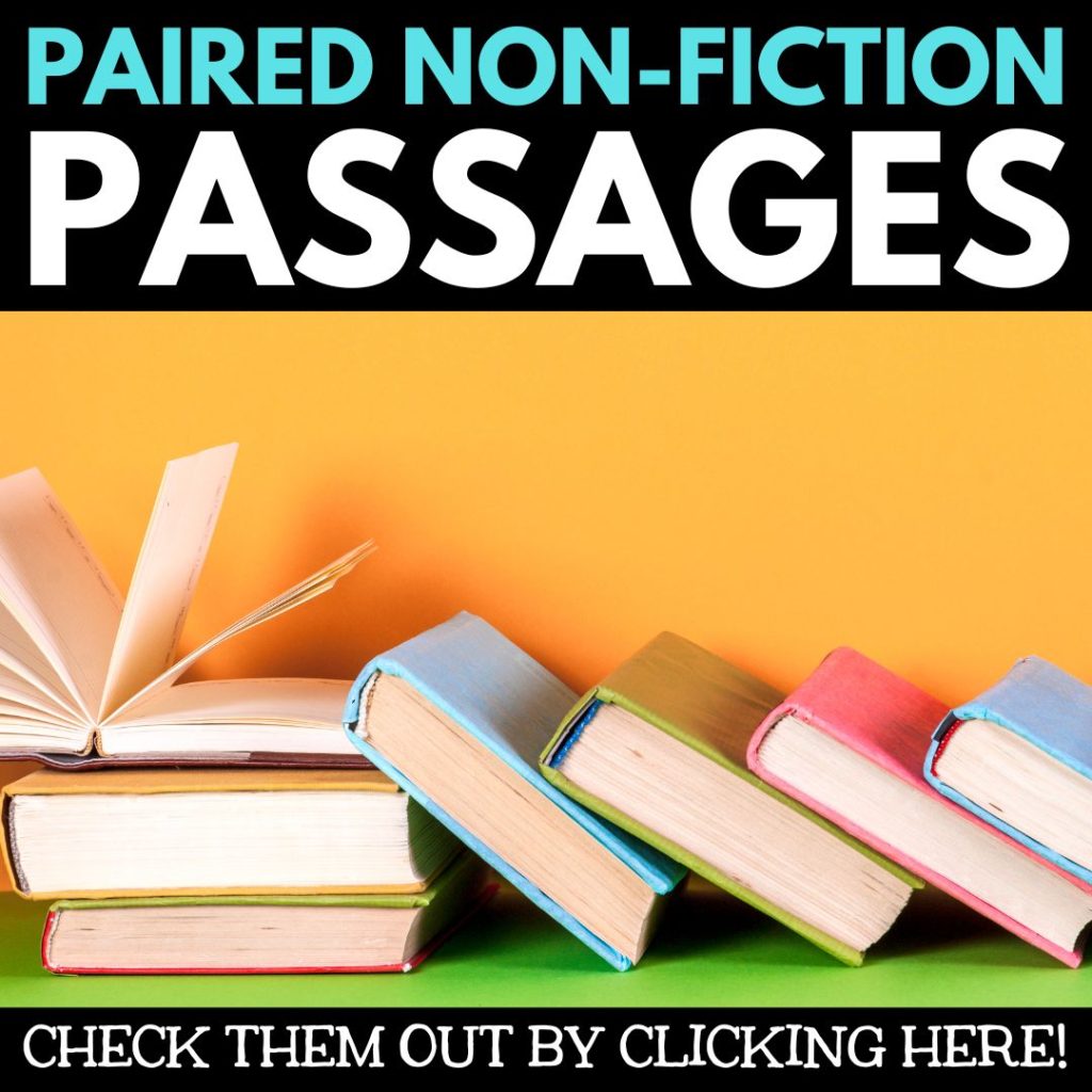 non-fiction paired passages for upper elementary and middle school