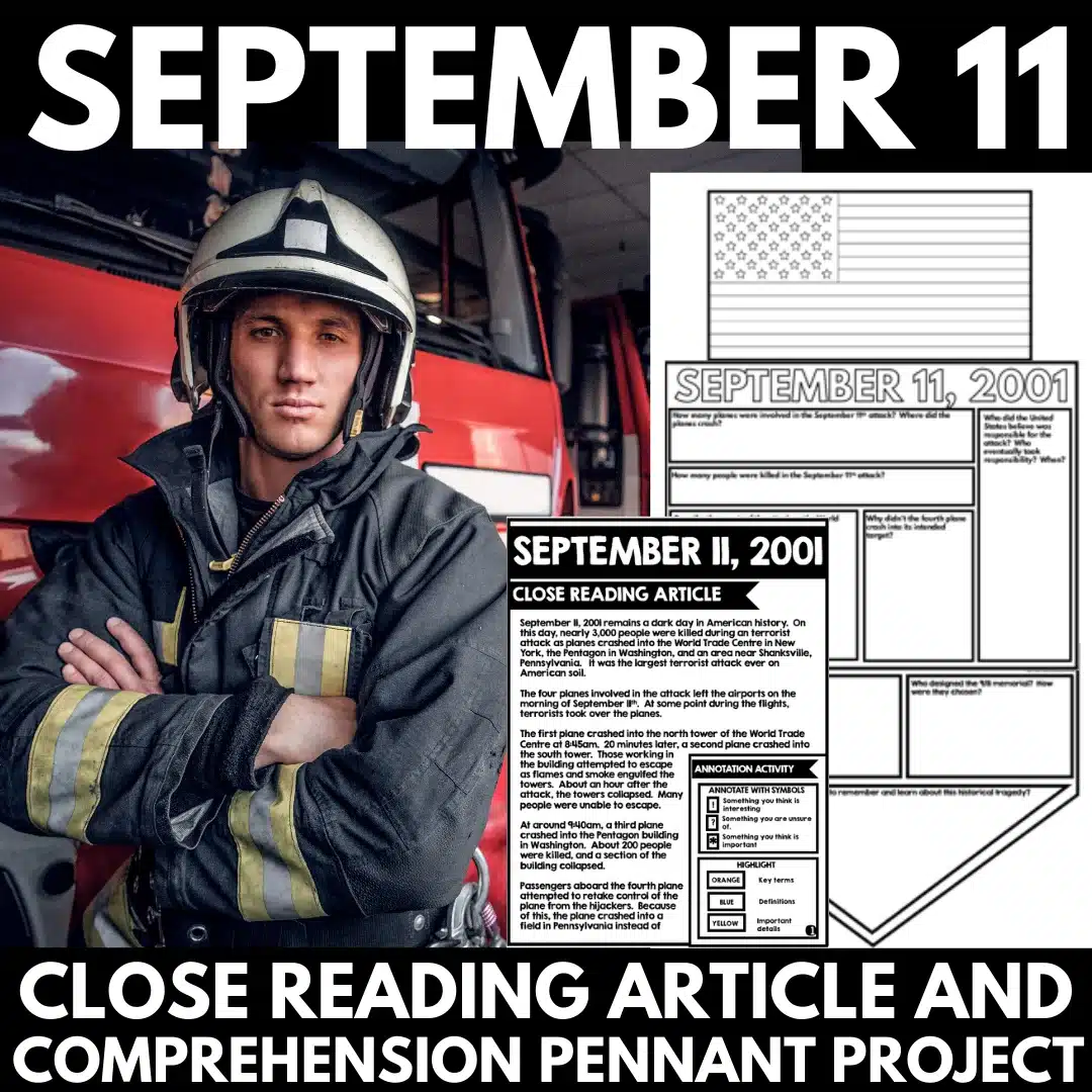 September 11th Close Reading Activities