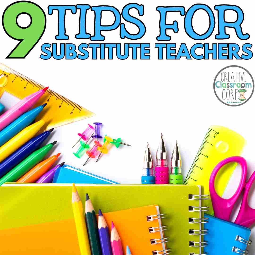 Tips For Substitute Teachers Creative Classroom Core   Sub Plans 1 1 