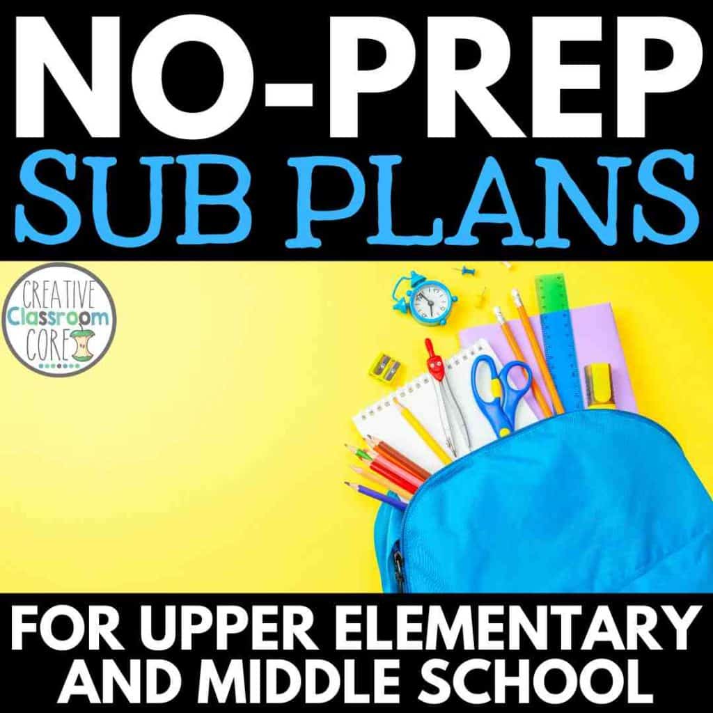 No prep sub plans