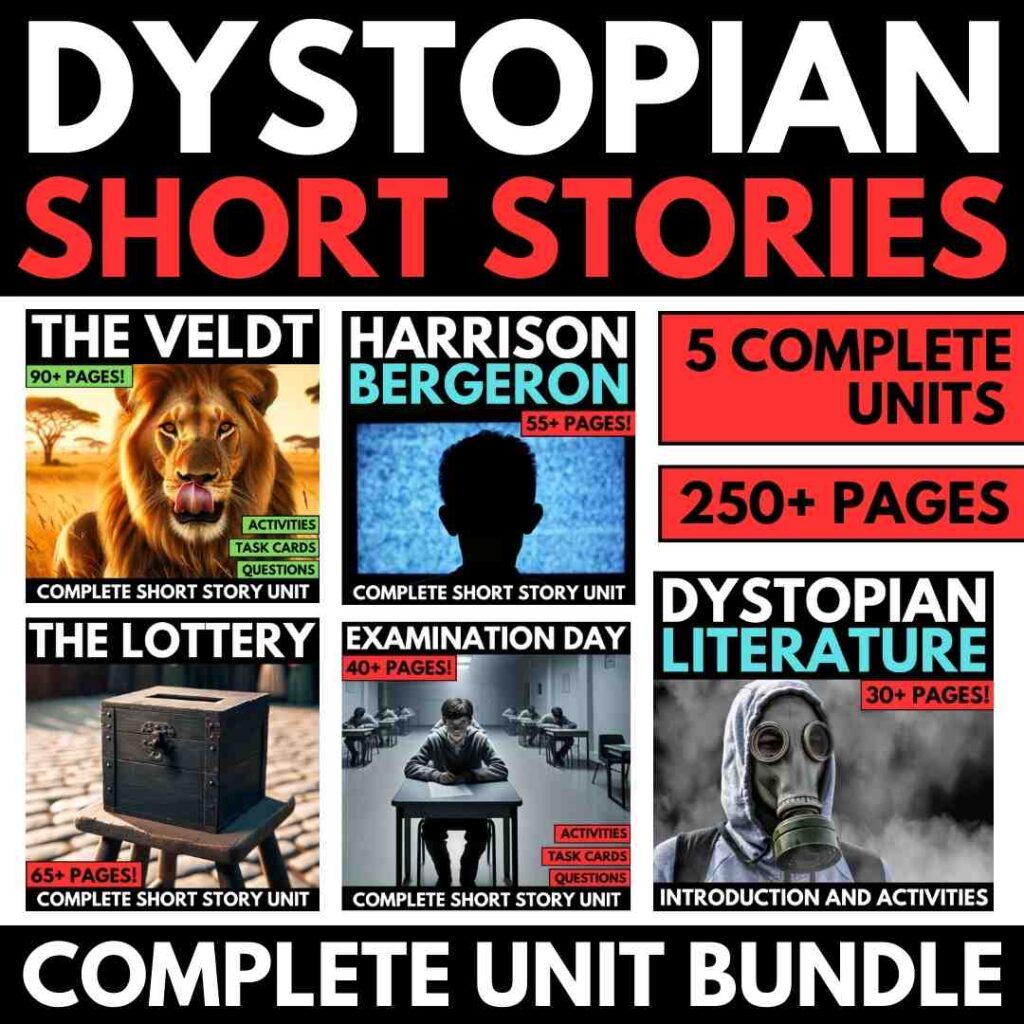 Dystopian Short Stories complete unit bundle.
