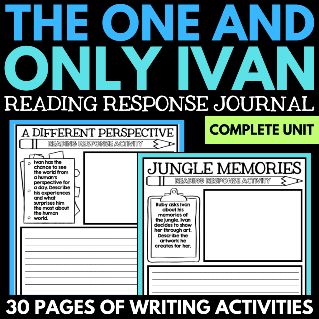 The One and Only Ivan characters - activities for analysis